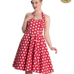 60s Polka Dot Swing Dress – Red & White