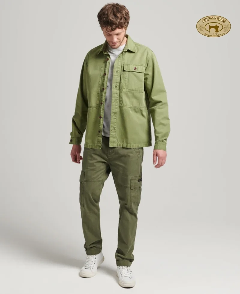 Vintage Military Utility Shirt – Khaki