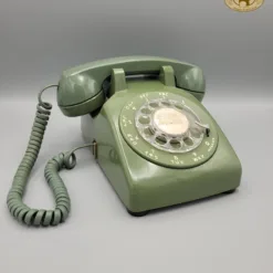 60s Rotary Dial Telephone – Olive Green