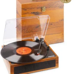 Vintage Record Player – Portable Wood Case