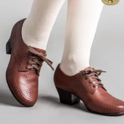 Vintage Leather Oxford Shoes – Brown