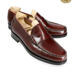 Retro Loafers – Burgundy Leather