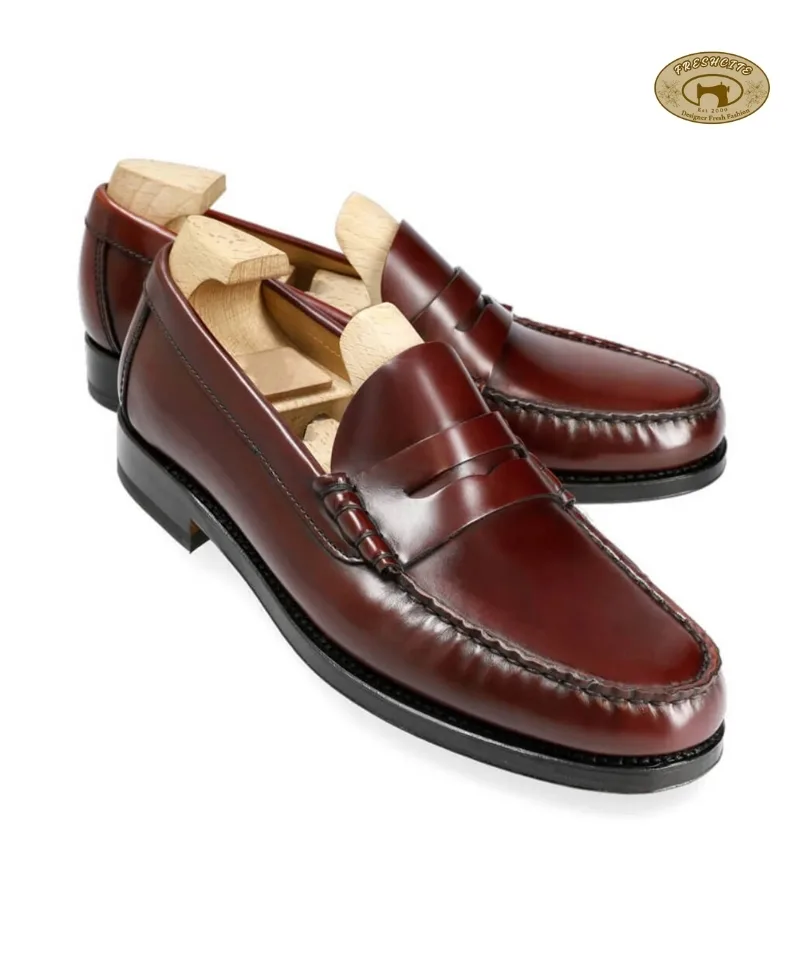 Retro Loafers – Burgundy Leather